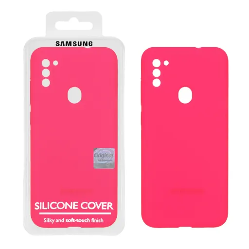 قاب سیلیکونی پاک کنی اورجینال Master Quality مدل Samsung Galaxy A11 / M11 - صورتی فانتزی (پک دار) رنگ صورتی فانتزی