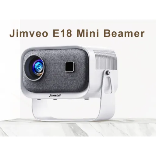 مینی ویدیو پروژکتور برند Jimveo مدل E18 وایفای و بلوتوث