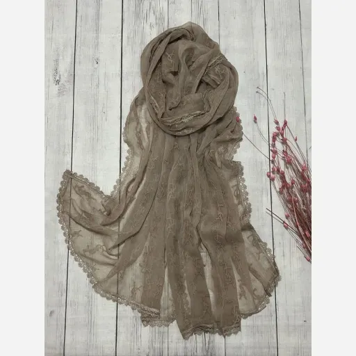 شتل ابریشم حریر اعلا رنگ طوسی