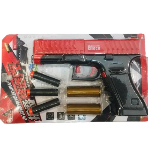 اسباب بازی تفنگ کلت تیر ابری پوکه پران D091A D091B D091C Glock رنگ / مدل سبز / D091A