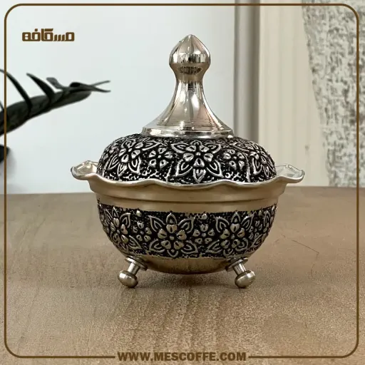 قندان مسی کروم 3پایه لاله(کد1749)