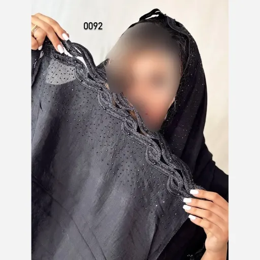شال لبه گیپور گیسباف موجی کد0092  