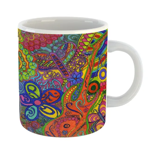 ماگ افرا توس طرح مینیاتوری گل کد mug112