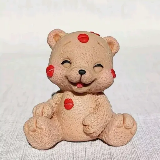 قالب سیلیکونی خرس بوسه مناسب برای شمع و سنگ مصنوعی