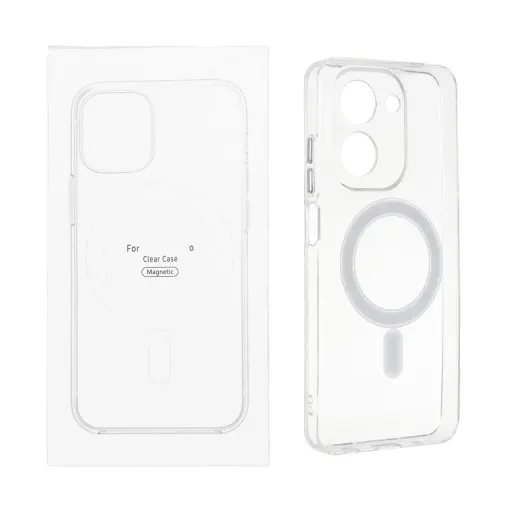 قاب مگ سیف شیائومی با قابلیت شارژ MagSafe مدل Xiaomi Redmi A5 / Poco C71 (پک دار) رنگ شفاف