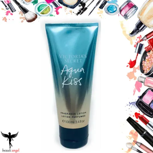 لوسیون بدن Aqua Kiss Blue حجم 100 میل ویکتوریا سکرت ا Victorias Secret Aqua Kiss Blue Body Lotion 100ml