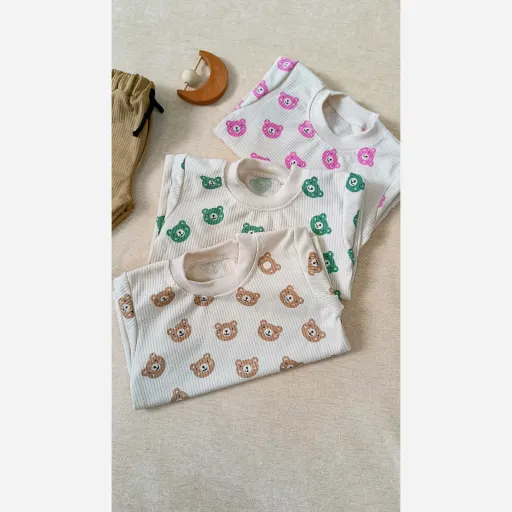 بلوز شلوارک اسپرت کودک (پس کرایه) سایز 35 کرمی