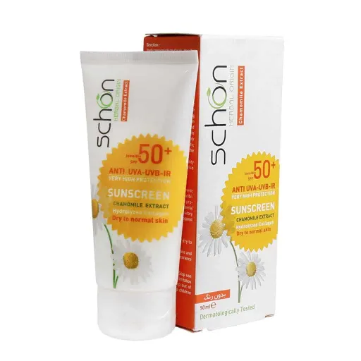 کرم ضد آفتاب شون ⁺SPF50 مناسب پوست های معمولی تا خشک