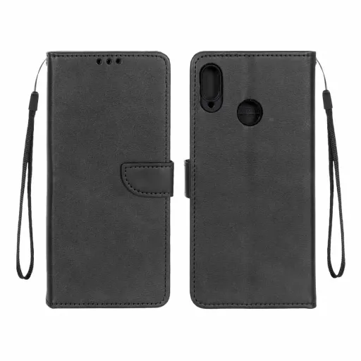 کیف چرمی موبایل مگنتی جاکارتی و محافظ لنزدار درجه یک هواوی مدل Huawei Nova 3i رنگ مشکی
