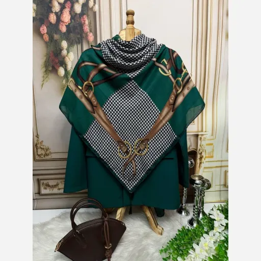 روسری نخ کاستوم زمرد پیچازی