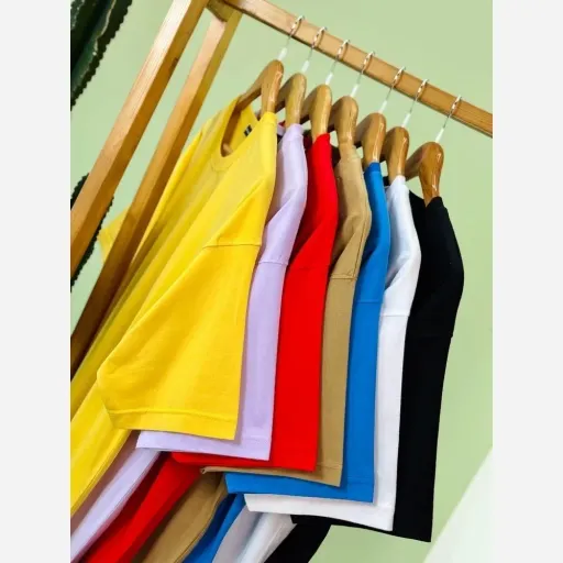 تیشرت ساده مدادرنگی 2xl نخ پنبه تابستانی رنگ قرمز