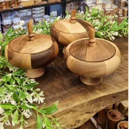 شکلات خوری چوبی پایه کوتاه