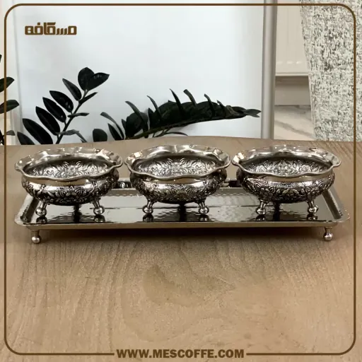 ست اردو خوری مسی کروم گلبرگ