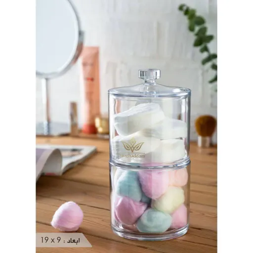 استند 2طبقه بانجو(ظرف نگهدارنده گرد 2طبقه) ظرف تنقلات ، جواهرات و...برج مربا برج زیورآلات