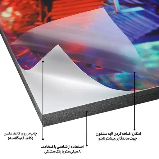 تابلو شاسی با طرح دلخواه شما سایز 20*30