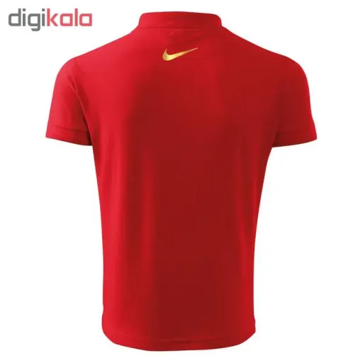 پولوشرت مردانه طرح بارسلونا مدل R1804 سایز قرمز - XXL