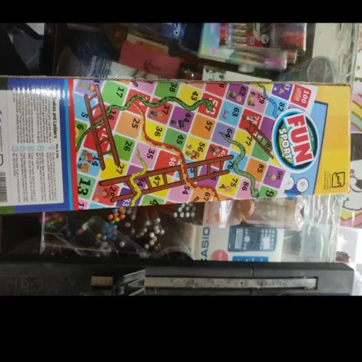  بازی منچ و مارپله پارچه ای فکرآوران سایز 50 در 50 ونداهایپر