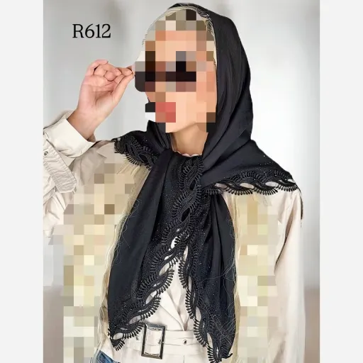 روسری مجلسی کار شده کد 612