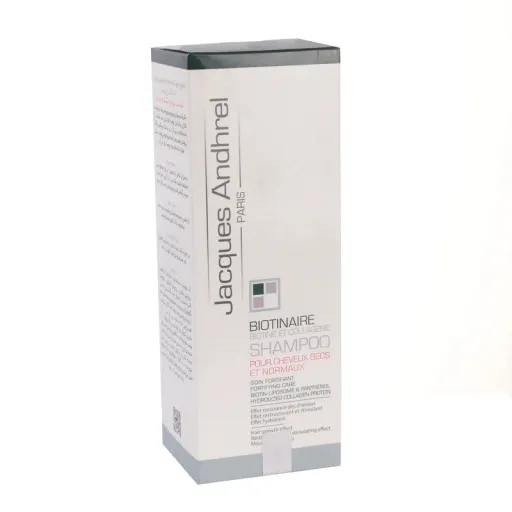 شامپو تقویت کننده مو ژاک آندرل پاریس مدل Biotinaire مناسب برای موهای معمولی تا چرب حجم 200 میلی لیتر به همراه شامپو ض...