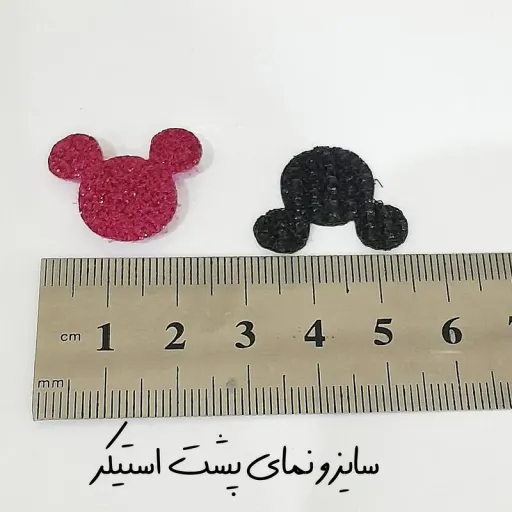گیره مو دخترانه مدل چسبی طرح میکی موس شاین کد ngr387 بسته 8 عددی