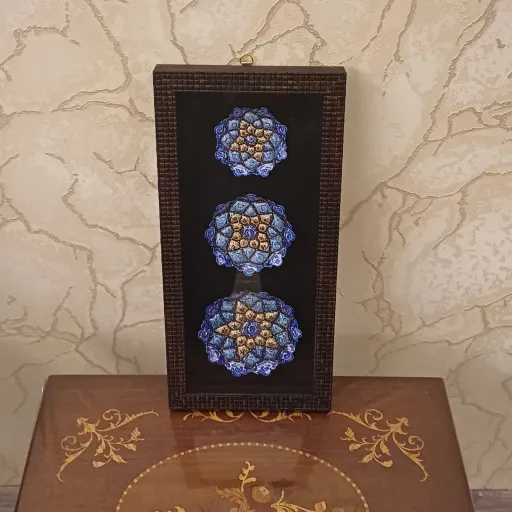 تابلو ست سه بشقاب میناکاری