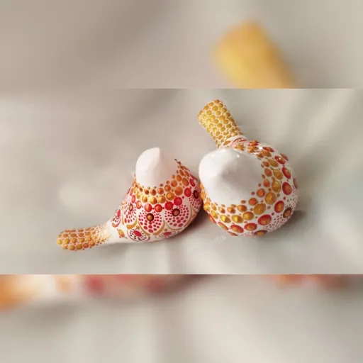 کبوتر سرامیکی نقطه کوبی شده (پس کرایه)