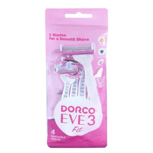 خودتراش زنانه سه تیغ دورکو مدل EVE3 بسته 4 عددی