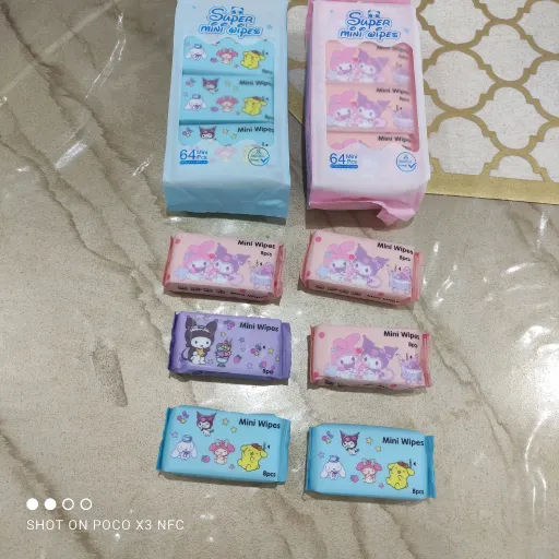 دستمال مرطوب کیوت و زیبا