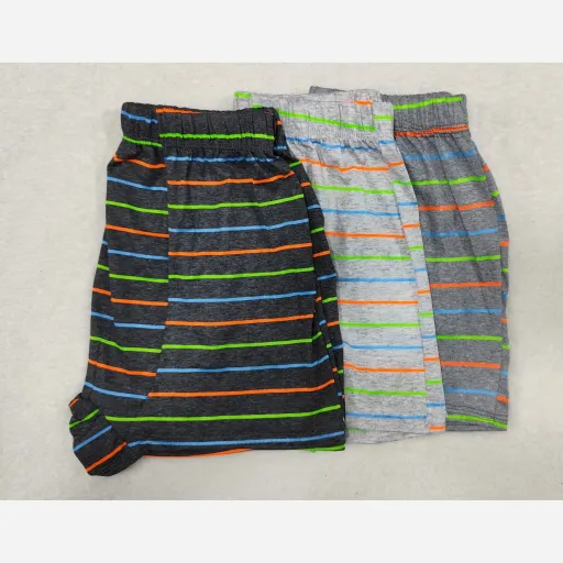 شورت مردانه پادار ملانژ راه راه سایز xxxl