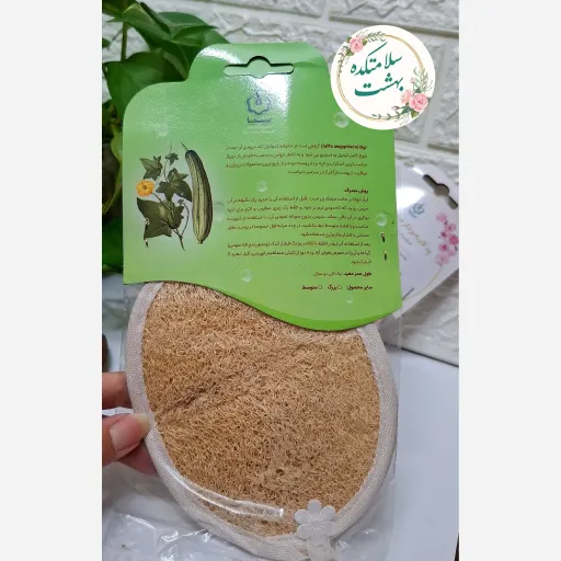 لیف طبیعی لوفا صورت و بدن اصل دو طرفه لایه بردار طبیعی پوست سایز سایز بزرگ