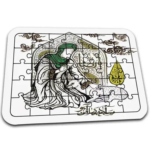 پازل با عکس امام رضا طرح «ضامن آهو» کد PZ200