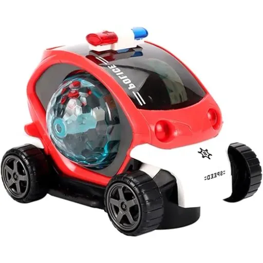 ماشین پلیس کانسپت موزیکال چراغدار 8899-129 BO DA TOYS اسباببازی موزیکال کودکانه رنگ قرمز