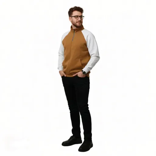 سویشرت مردانه مدل sad کد 8765 سایز قهوه ای روشن - XXL