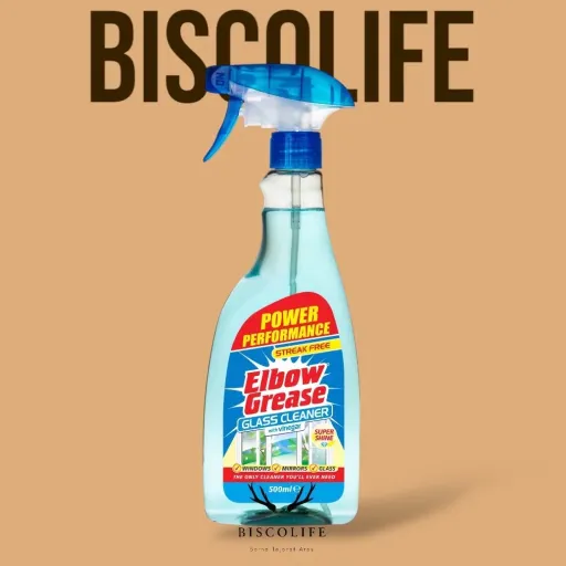 اسپری شیشه پاک کن Elbow Grease  انگلیس مدل Glass cleaner حجم 500 میلی لیتر