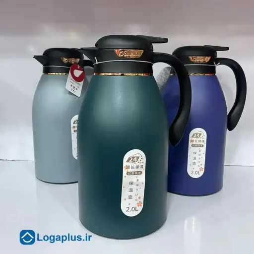 فلاسک شیمیزو 2 لیتری مدل فشن مات با عایق شیشهای 24 ساعته (پسکرایه) رنگ مشکی
