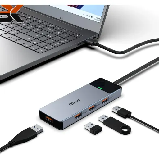 هاب 5 پورت USB-C برند Qhou مدل HB046
