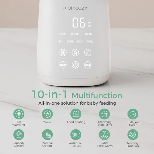 گرمکن شیشه شیر هوشمند برند Momcozy