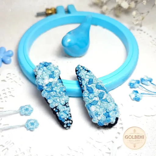گیره تق تقی گلدوزی شده