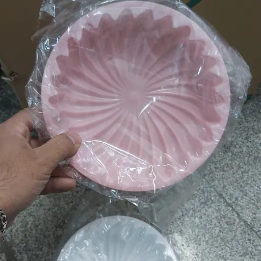 قالب طرح جدید پیچ هلند(قالب ژله و دسر و ...) رنگ صورتی