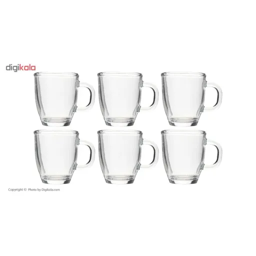نیم لیوان شیشه و بلور اصفهان مدل شمیم کد 420 بسته 6 عددی رنگ بی رنگ شفاف