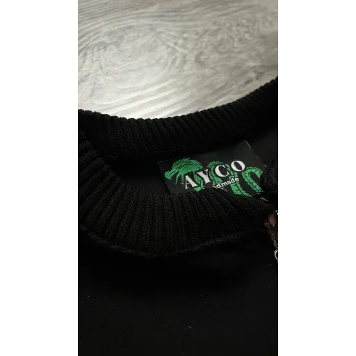 کراپ کت زنانه مشکی طرح vortex  مدل کت