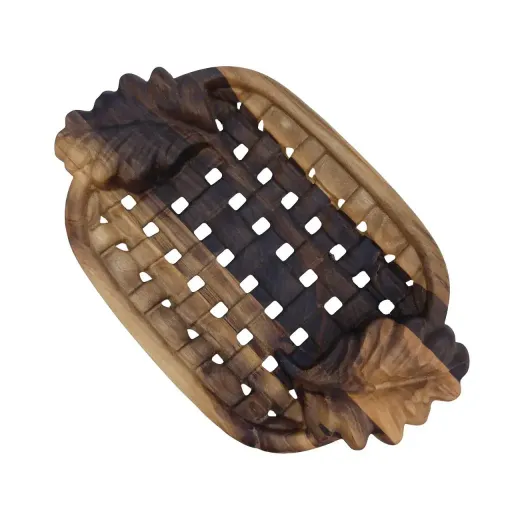 اردوخوری طرح برگ حصیری چوبی