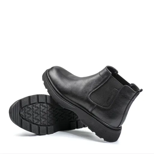 نیم بوت چرم طبیعی مردانه مدل mp شمس سایز 43