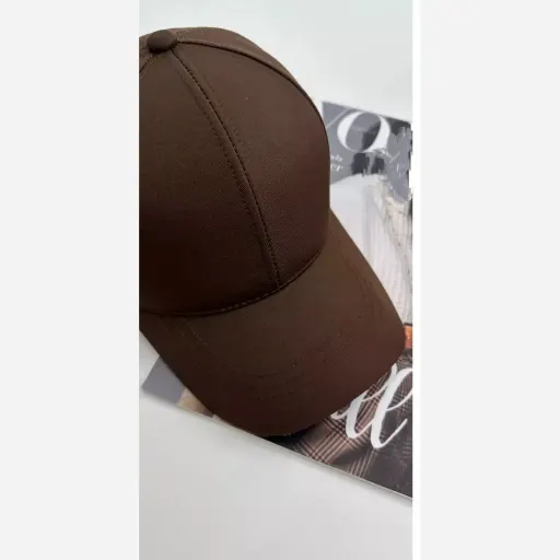 کلاه کپ کتان عنابی