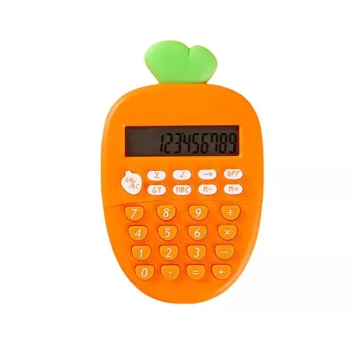 ماشین حساب مدل هویج کد 01 رنگ نارنجی
