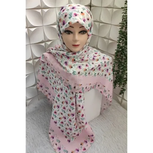 روسری نخی قواره 140 گلهای بهاری