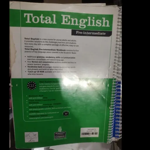 کتاب TOTAL ENGLISH-PRE-INTER دست دومِ تمیز دست دوم