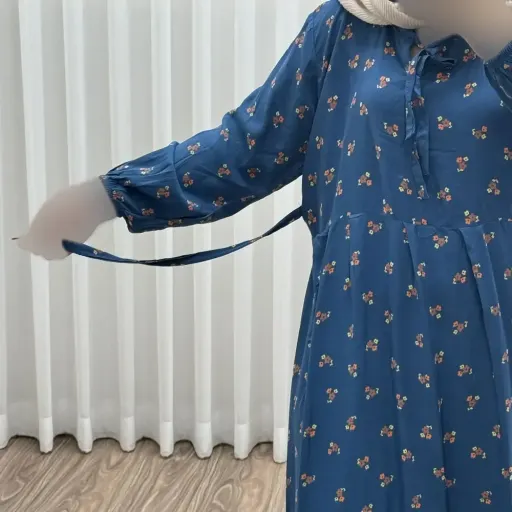 پیراهن ساحلی نخی گلدار زنانه و دخترانه فری سایز مناسب تا 44 با کمربند گزینه ها زرشکی