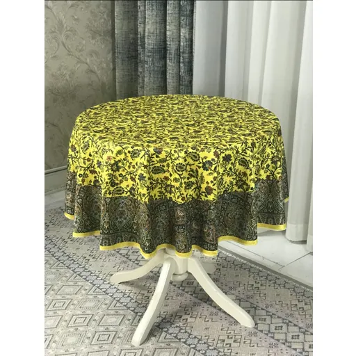 گلستانه دایره قطر 100 زرد