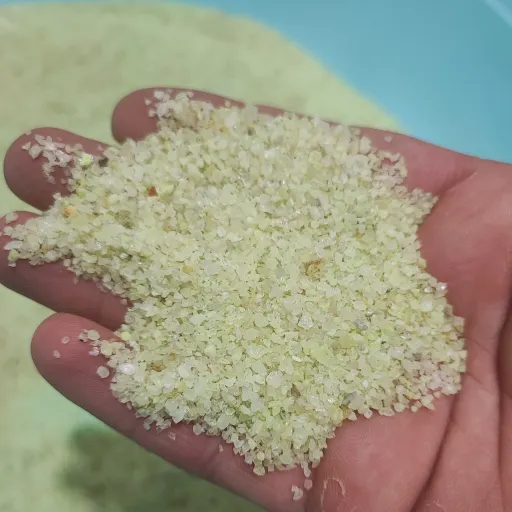 شن رنگی سیلیس (لیمویی) بسته 500 گرمی